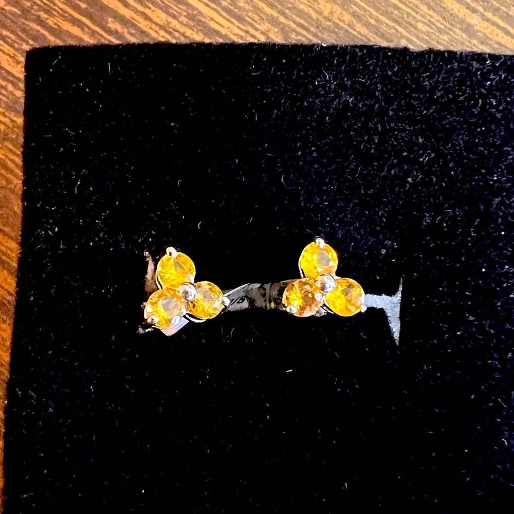 Yellow sapphire earrings. AKA Jupiter stone.